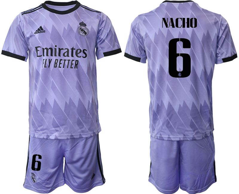 Men 2022-2023 Club Real Madrid away purple #6 Soccer Jersey